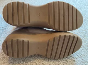 Nude Platform Boots Tan Size 6.5 thumbnail 3