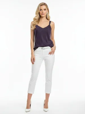 Lafayette 148 100% Silk Purple Sleeveless Tank Top 6 thumbnail 6
