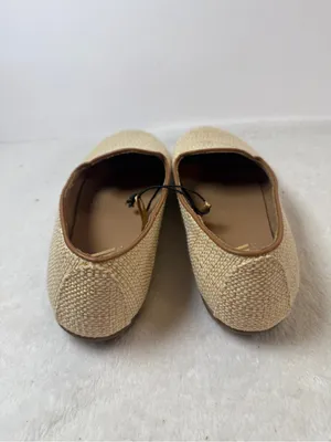 AEROSOLES Beige Woven Slip-On Loafers woven raffia thumbnail 3