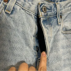 Levi’s Premium Light Wash 501 Straight Leg‎ Denim Blue Jeans Size 25 thumbnail 4