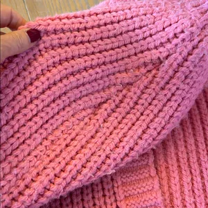 River Island Chunky Open Cardigan in Pink thumbnail 4