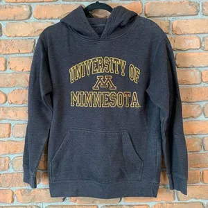 University of Minnesota Hoodie UofM College Sweatshirt Gray Logo Print Size‎ M thumbnail 1
