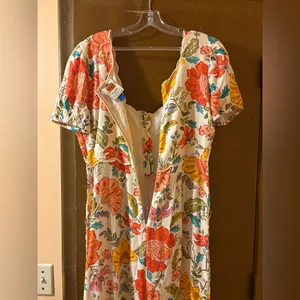Farm Rio Puff Sleeve Floral Jumpsuit thumbnail 9