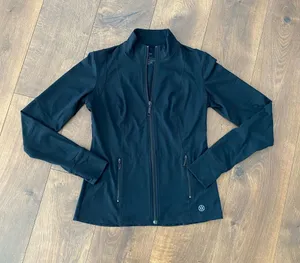 Cabi Black Zip-Up Jacket with Thumbholes & Stand Collar Women’s Small thumbnail 1