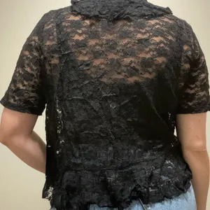 Vintage Whimsigoth Periwinkle Witchy Lace Shrug Fits S-XL thumbnail 3