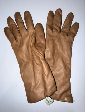 Lord & Taylor Cashmere Lined Dark‎ Brown Leather Gloves Size 7 1/2 Driving 1 thumbnail 1