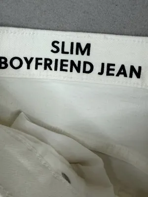 NWT J.Crew Slim Boyfriend Jeans Womens 32 Tall White All Day Stretch BF535 thumbnail 6