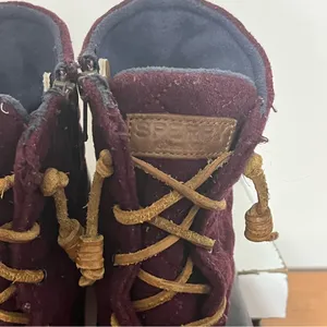 Sperry Top-Sider Saltwater‎ Quilted Duck Boots Womens Wine Color Size 5M thumbnail 4