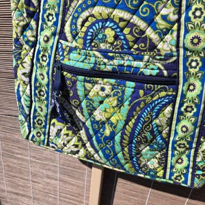 Vera Bradley Retired 2011 "Rhythm & Blues" Cross-Body Purse Large Hipster Zipper thumbnail 3