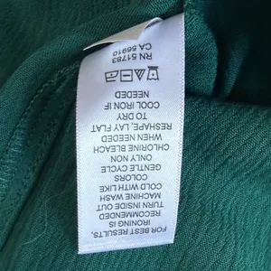 Maurices Tunic Blouse Medium Green Crochet Lace Peplum Ruffle Long Sleeve Boho thumbnail 8