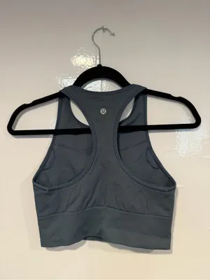 Lululemon High-Neck Racerback Bralette‎ - Slate Blue Gray thumbnail 3