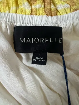 Revolve Majorelle Women’s Baker Yellow Tie Dye Halter Neck Tassel Tie Mini Dress thumbnail 5