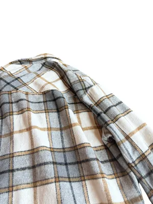 Bohme Plaid Flannel Shacket Shirt Jacket Snap Down Button Pockets Medium Women's thumbnail 13