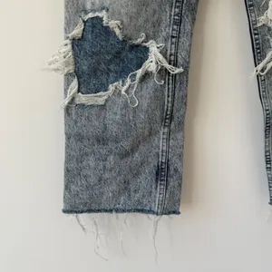Free People We The Free My Own Lane Straight‎ Jeans Acid Wash Distressed Size 25 thumbnail 6