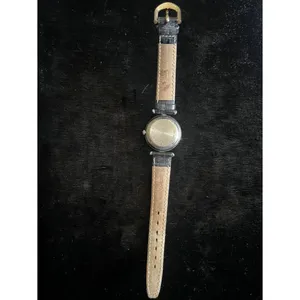 Vintage Gitano Womens Watch Roman Numerals Leather Strap Silver thumbnail 7