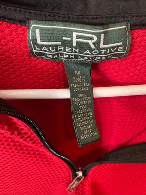 Lauren Ralph Lauren Red Long-Sleeve Half-Zip Pullover with Black Trim thumbnail 4