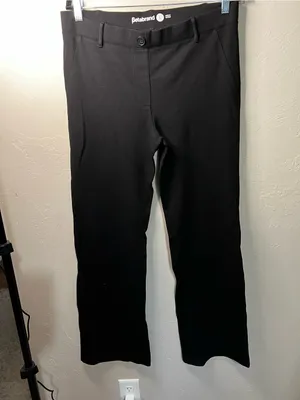 Betabrand Classic Bootcut Dress Yoga Pants Black Stretch Workwear Large L thumbnail 2