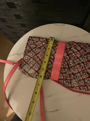 Vera Bradley Pink Brown Crossbody Floral Clutch Bag Vinyl Multiple Wear Classic thumbnail 10