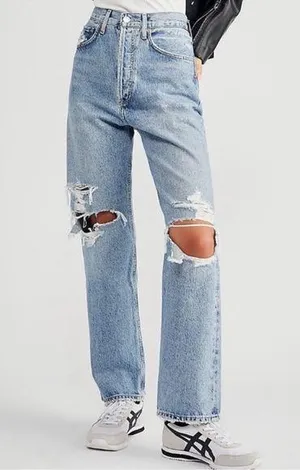 Agolde Jeans straight leg distressed thumbnail 1