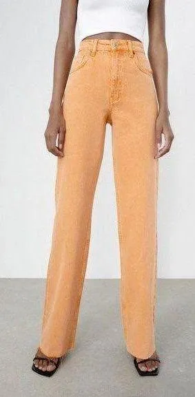 ZARA Orange  Pants thumbnail 1