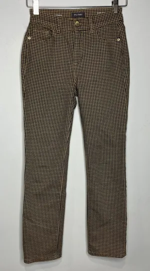 DL1961 Mara straight tan black houndstooth jeans womens size 24 business‎ casual thumbnail 1