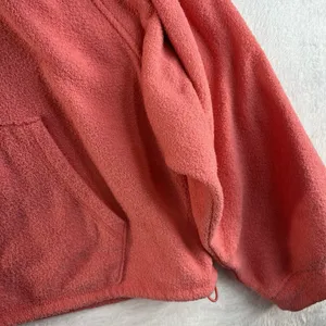 Old Navy XL Long Sleeve Half Zip‎ Oversized Textured Sweatshirt Women's Pink thumbnail 5