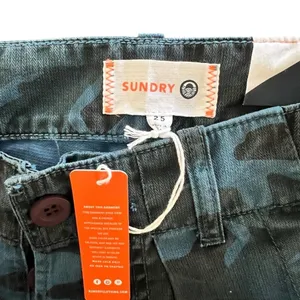Sundry Nwt Camo Pocket Pant - Mineral Wash Blue Size 25 thumbnail 6