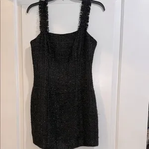 Meshki Black Sleeveless sparkly Sheath Mini cocktail Dress size small thumbnail 3