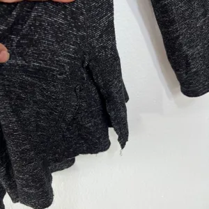 Buckle lounge Cold Shoulder Top Womens MD Shirts Blouses Heather Black Jersey Knit thumbnail 7