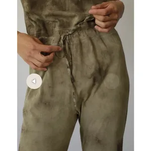 Raquel Allegra Jersey‎ Shortsleeve Jumpsuit in Army Green Size 0 = US XS thumbnail 14