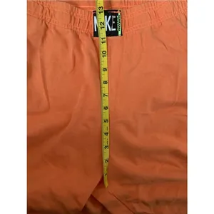 Nike Women’s Cotton Acid Wash Orange Fleece Lightweight Joggers L Athleisure thumbnail 9