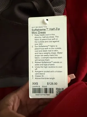 Lululemon Softstreme Half-Zip Mini Dress thumbnail 5
