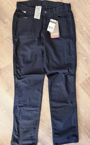 Carhartt Women's FR Rugged Flex Canvas Pant Original Fit Navy Size 6 Regular 102 thumbnail 1