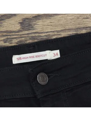 NWT Levi's 725 High Rise Stretch Bootcut Jeans 92911670 Soft Black 34 thumbnail 7