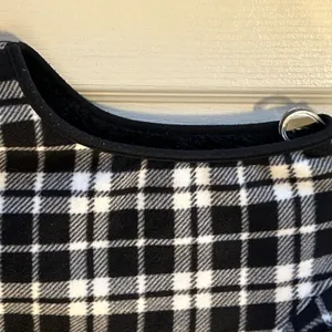 Hasting & Smith Womens Plaid Fleece Vest Black‎ White Sherpa Collar Zip Up M thumbnail 3