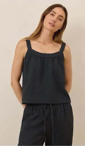 Womens Size M Pact Double Gauze Square Neck Cami EUC thumbnail 1