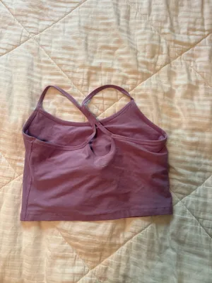 Lavender Beyond Yoga crop Slim Racerback Tank Top Crisp Sports Bra thumbnail 3