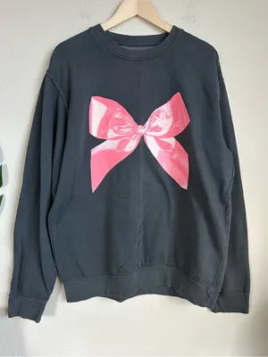 Urban Outfitters Overdyed Bow Pullover Sweatshirt thumbnail 3