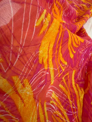 Tropical Pink Orange Swim Cover-Up Kimono thumbnail 6