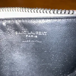 Saint Laurent YSL Cassandra Gray Leather Coin Purse Wallet thumbnail 9
