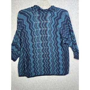NWOT Attention Womens Cardigan Sweater Large 3/4 Sleeve Knit Open Blue‎ Tie thumbnail 11