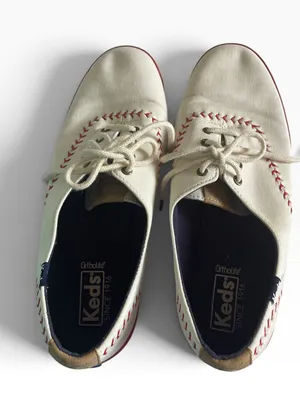 Keds Champion Pennant Baseball Stitch Canvas Sneakers - Off-White thumbnail 5