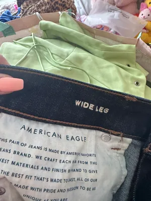 American Eagle NWOT Wide Legs Jeans 14 Short thumbnail 6