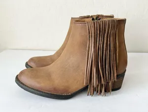 Circle G side fringe western ankle boots 6 thumbnail 6