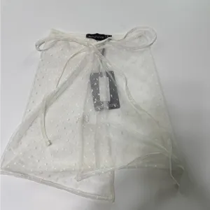 PrettyLittleThing Ivory Mesh Skirt thumbnail 1