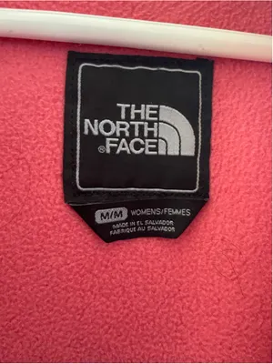 Women's The North Face Fleece Jacket Medium Pink Burgundy thumbnail 3