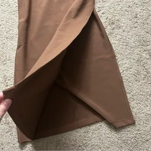 NWT Abercrombie & Fitch Chocolate Brown Satin Maxi thumbnail 4