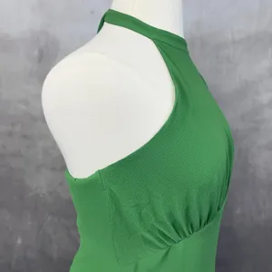 Donna Morgan Halter Neck Dress Size 14 Empire Waist Asymmetric Soft Glam Coastal thumbnail 5