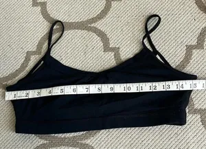 Lululemon black no padding yoga lounge light support bra thumbnail 2