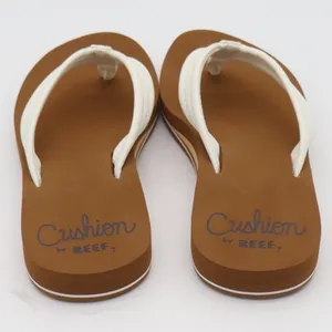 Reef Flip Flop Womens 7 Cushion Breeze White Tan Padded Beach Sandal Excellent thumbnail 4